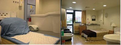 溫馨舒適的房內設施，軟墊、大型懶骨頭及birth pool。