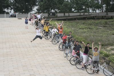 單車旅遊，節能又環保。（地點：金門）