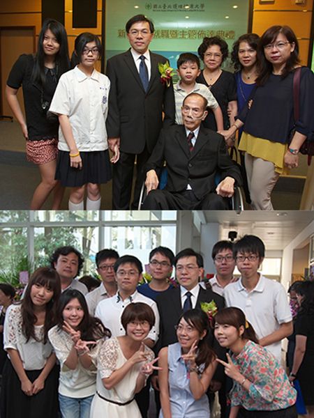 謝校長親屬與資管系學生、同仁合照