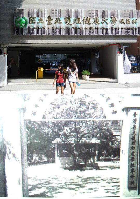 1953年與2013年內江街校門今昔對照