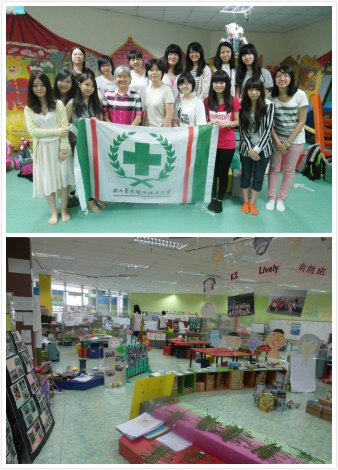 Creative O Preschoolers’ Bay（上）本校師生與陳校長合影（下）教室內部環境