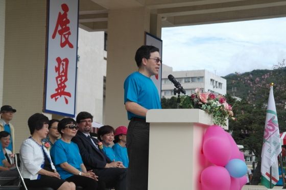 謝校長於致詞中,期許學校在健康照護產業中持續引領發光、發熱。
